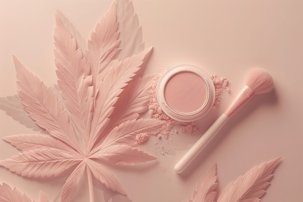 Kapsamlı Makyaj Eğitimi 1 cosmetic item with marijuana leaves